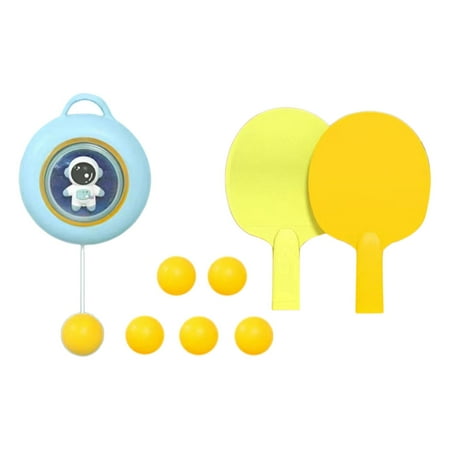 Hanging Table Tennis Trainer Adjustable Training Device Self Training Hand Eye Coordination Training Toy for Kids Children Holiday Gifts Blue