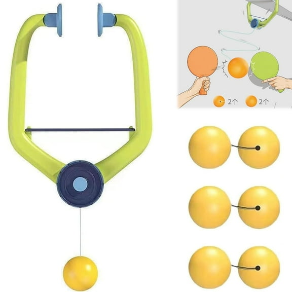Hanging Table Tennis Trainer Portable Set, Door Pong Game with Racket and Balls, Adjustable Hanging Table Tennis Trainer,Door Ping Pong Game Set for Door Frame Interaction Toy,Topboutique