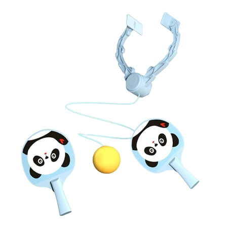 Hanging Table Tennis Trainer Set Training Device for Door Frame with Racquet and