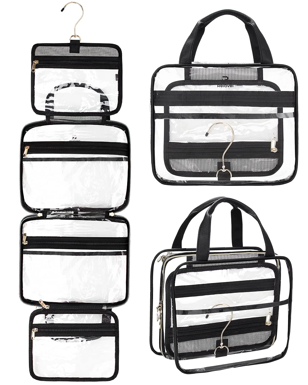 Hanging Toiletry Bag, Clear MGF3 Travel Toiletry Bag with Detachable ...