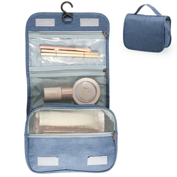 Hanging Toiletry Bag Foldable Hanging Travel Bag Water Resistant Organizer with Hook Travel Makeup Pouch for Toiletries Accessories Women