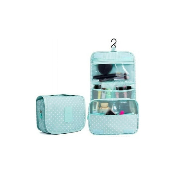 Hanging Toiletry Bag-Portable Travel Organizer Cosmetic Make up Bag, Sky Dot