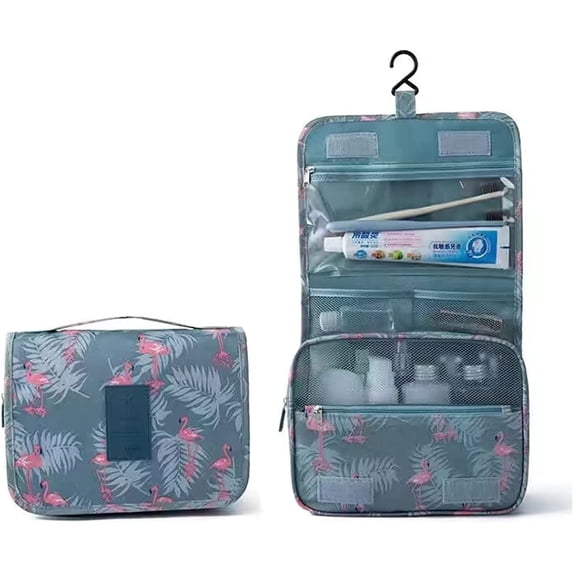 Hanging Toiletry Bag, Waterproof Traveling Toiletries Bag Portable Travel Makeup Pouch Multifunction Travel Bathroom Bag Organizer with Hook