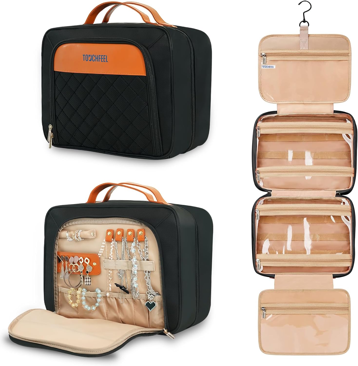 Hanging Toiletry Bag for Women, Travel Makeup Bag Organizer, Extra