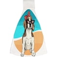 thumbnail image 1 of Hanging Towels 1 Pcs, Dish Towels Beagle Dog Wearing Sunglasses and Retro Bow Absorbent Hand Towels with Hanging Loop Washcloth for Bathroom Kitchen, 1 of 6