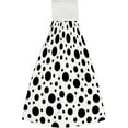 thumbnail image 1 of Hanging Towels 1 Pcs, Dish Towels Black Dot On White Absorbent Hand Towels with Hanging Loop Washcloth for Bathroom Kitchen, 1 of 6
