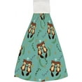 thumbnail image 1 of Hanging Towels 1 Pcs, Dish Towels Cute Couple Beaver Absorbent Hand Towels with Hanging Loop Washcloth for Bathroom Kitchen, 1 of 6