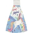 thumbnail image 1 of Hanging Towels 1 Pcs, Dish Towels Magical Unicorn with Rainbow and Clouds Absorbent Hand Towels with Hanging Loop Washcloth for Bathroom Kitchen, 1 of 6