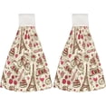 thumbnail image 1 of Hanging Towels 2 Pcs, Dish Towels Paris Vintage Background Absorbent Hand Towels with Hanging Loop Washcloth for Bathroom Kitchen, 1 of 6