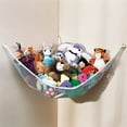 thumbnail image 1 of Hanging Toy Hammock Net Stuffed Storage Organizer Kid Toy Mesh Storage Box, 1 of 10