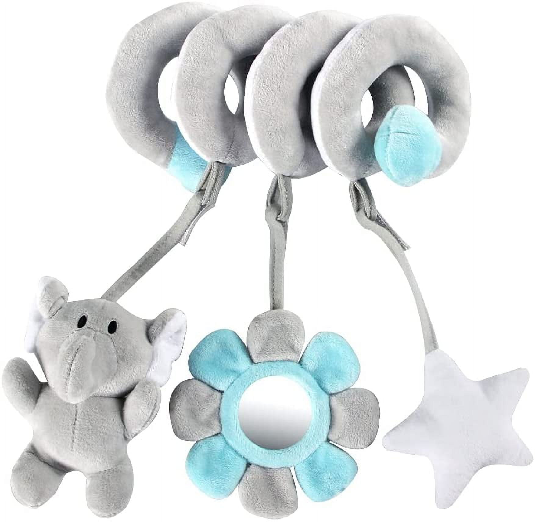Hanging Toys for Car Seat Crib Mobile, Infant Baby Spiral Plush Toys