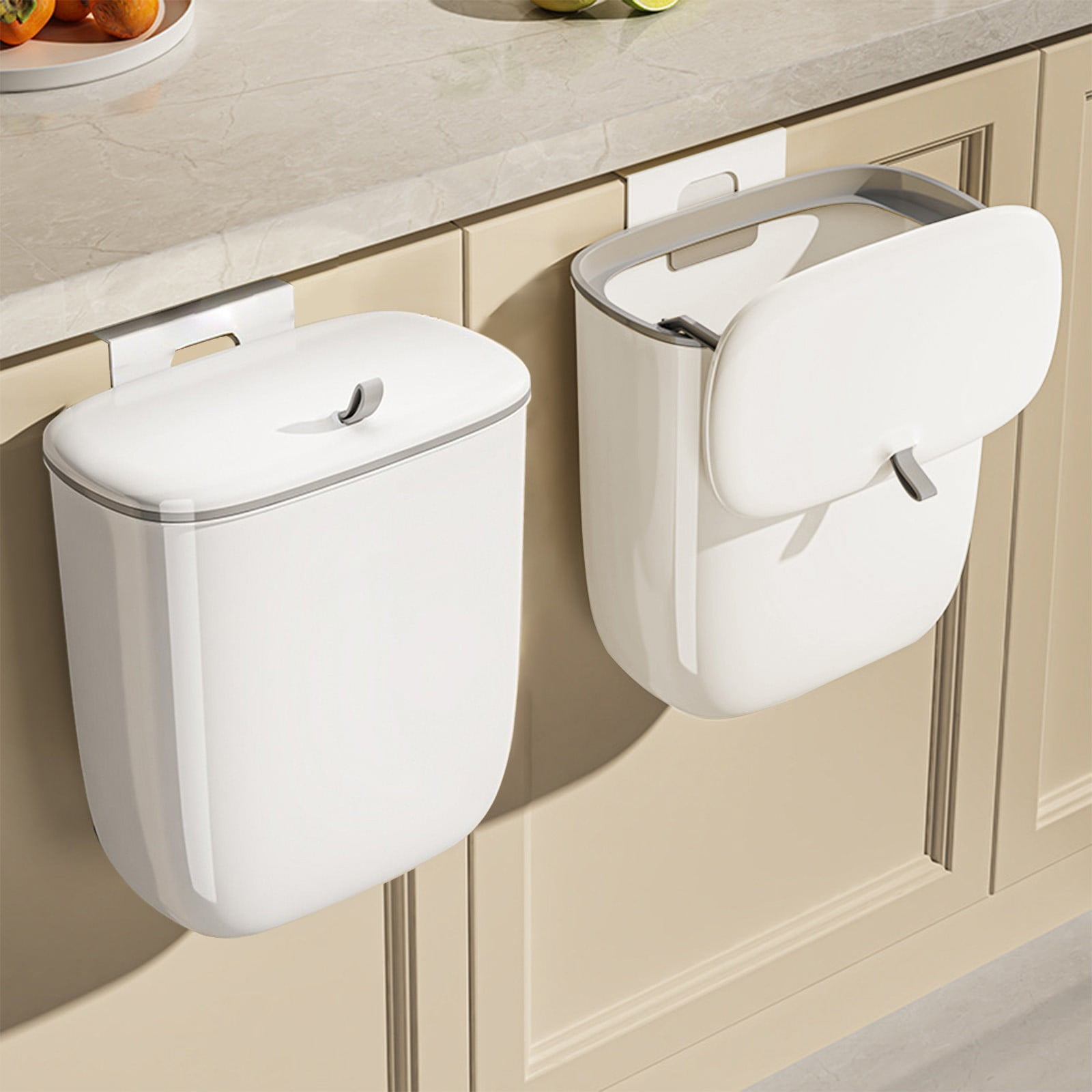 Hanging Trash Can Black of Friday Kitchen Trash Waste Basket Plastic ...