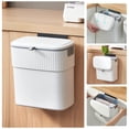 thumbnail image 1 of Hanging Trash Can with Lid 2.5 Gallon Kitchen Compost Bin for Under Sink, Plastic Wall-Mounted Garbage Can, Small Kitchen Trash Bin, Small Trash Can with Lid for Cupboard Countertop, 1 of 5