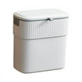 thumbnail image 1 of Hanging Trash Can with Lid, 2.3 Gallon Kitchen Garbage Bin Food Waste Container Convenient Over Cabinet Door RV, 1 of 7
