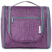 Hanging Travel Toiletry Bag Cosmetic Make up Organizer Cosmetic Bag with Handle,Large,Purple