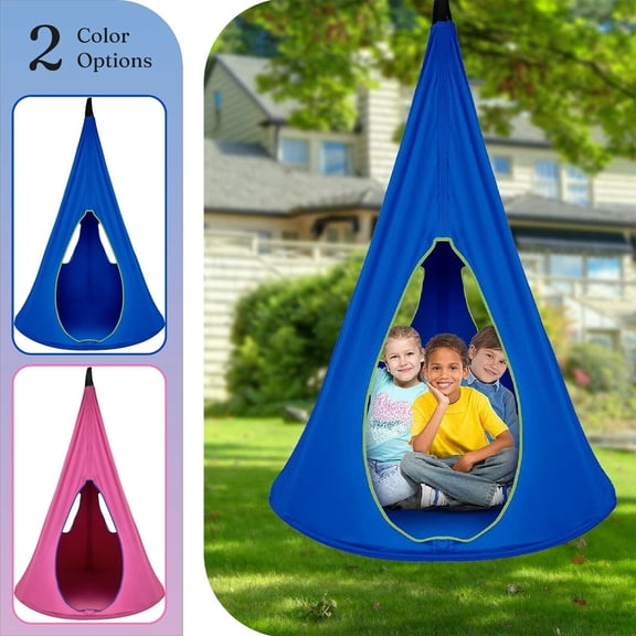 Hanging Tree Swing Tent Backyard Hammock Chair Play Tent Swing Play House Castle Indoor Outdoor Hanging Tent Camping Tree House