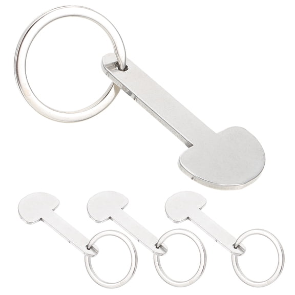 ifundom Zinc Alloy Trolley Token Keychain Smooth Texture for Home 4Pcs