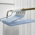 thumbnail image 1 of Hanging Trouser Rack, Non-Marking Non-Slip Dip Plastic Hanger, Space-Saving Pants Hanger for Home Use, Stainless Steel Hook for Heavy Trousers, Multi-Purpose Hanger for Skirts and Scarves, 1 of 6