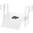 thumbnail image 1 of Hanging Turtle Basking Platform, Adjustable Turtle Dock, Transparent Acrylic Turtle Terrace with Non-slip Ramp for Aquatic Turtles, Fits Various Tank Sizes, 1 of 6