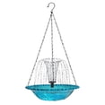 thumbnail image 1 of Hanging USB Powered Bird Bath Fountain, Glass Basin Hummingbird Water Feeder for Outdoor Garden Patio Backyard Decor(Blue), 1 of 5