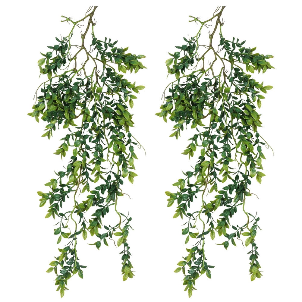 2 Bunch/4 Bunch Ivy Leaf Artificial Plants Plastic Fake Vine Hanging Ivy  Artificial Ivy Garland Artificial Greenery Leaves for Wedding Party Garden
