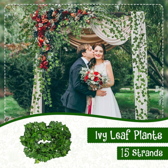 Hanging Vines, Green Garland for Wedding Arch, Fake Hanging Plant for Patio, Indoor Outdoor Decor for Wall, Balcony and Home Garden