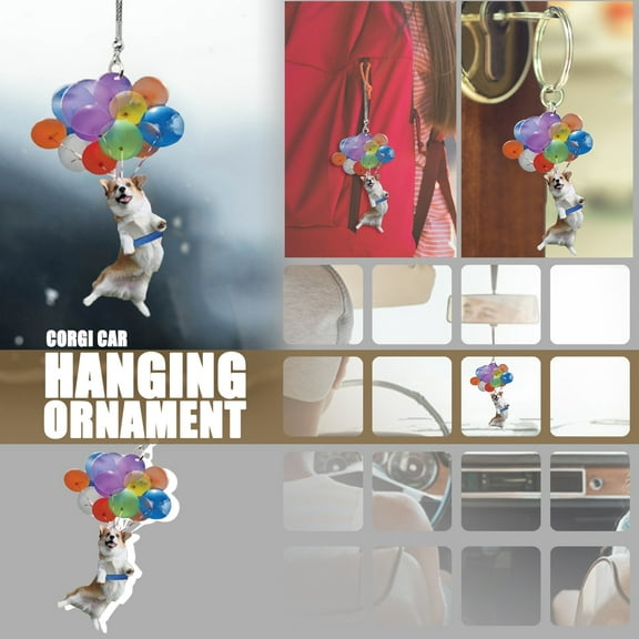 Hanging Wall Decor,Cute Dog Corgi Ornaments Pendant Hanging Car Decor Decoration Balloons Home Decor