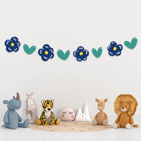 Hanging Wall Decor,Flower Pull Flag Birthday Decoration Layout Festive Home Interior Dress Pull Flower