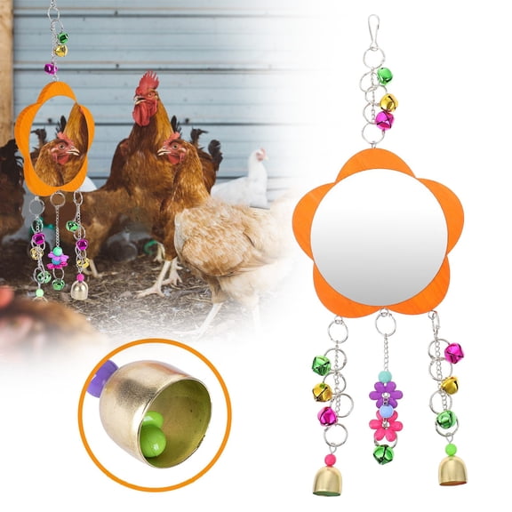 Hanging Wall Decor,For Chicken Chicken Toy Stainless Entertainment Everyday Use Pet Chicken Parrot Toys Rooster Toys Orange