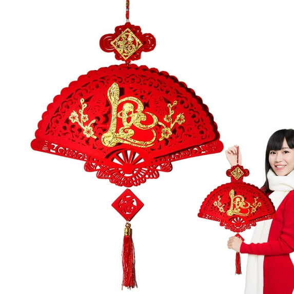 Hanging Wall Decor,Vietnamese New Year Decorations 2025 | Vietnamese New Year Ornament Red New Year Home Decoration Spring Festival Decorations Chinese Spring Festival Red Ornament New Year Dec