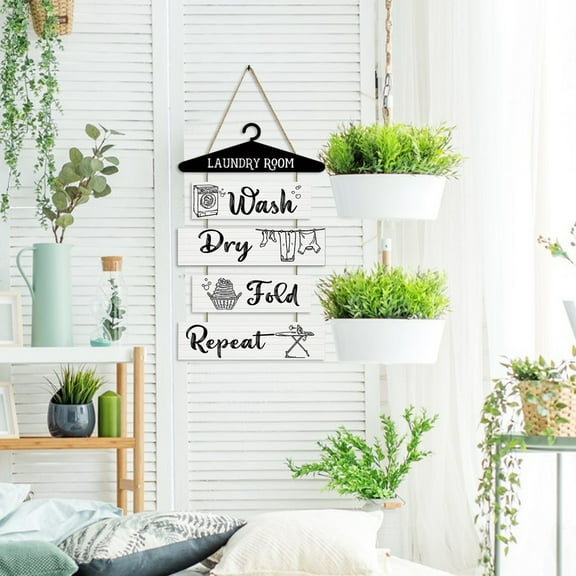 Hanging Wall Decor,Wall Decoration Laundry Room Wall Decoration Signs Wooden Paintings Rural Laundry Room Hanging Wooden Tags Wooden Hanging Tags