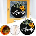 thumbnail image 1 of Hanging Wall Decor,Welcome Door Plate Decorative Plate Simulation Flower Wall Hanging Home Decoration Wreath, 1 of 9