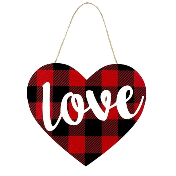 Hanging Wall Decor,Wooden Printed Valentine's Day Home Decorations Wall Indoor Wooden Love Hanging Decorations 33cm/13in