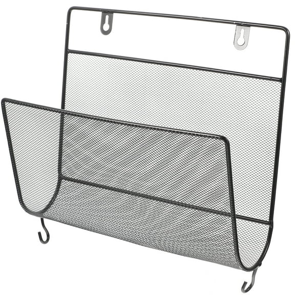 Hanging Wall File Organizer Wall Mount File Folder Book Iron Storage Rack