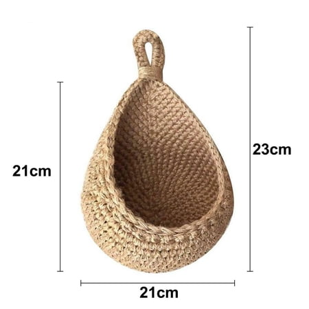 Hanging Wall Vegetable Fruit Baskets Jute Eco Hanging Basket Cotton Rope