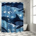thumbnail image 1 of Orinice Dolphins Water Love Bathroom Decor Set - Colorful Luxurious Polyester Fabric Shower Curtain Set with Hooks 69x72, 1 of 7