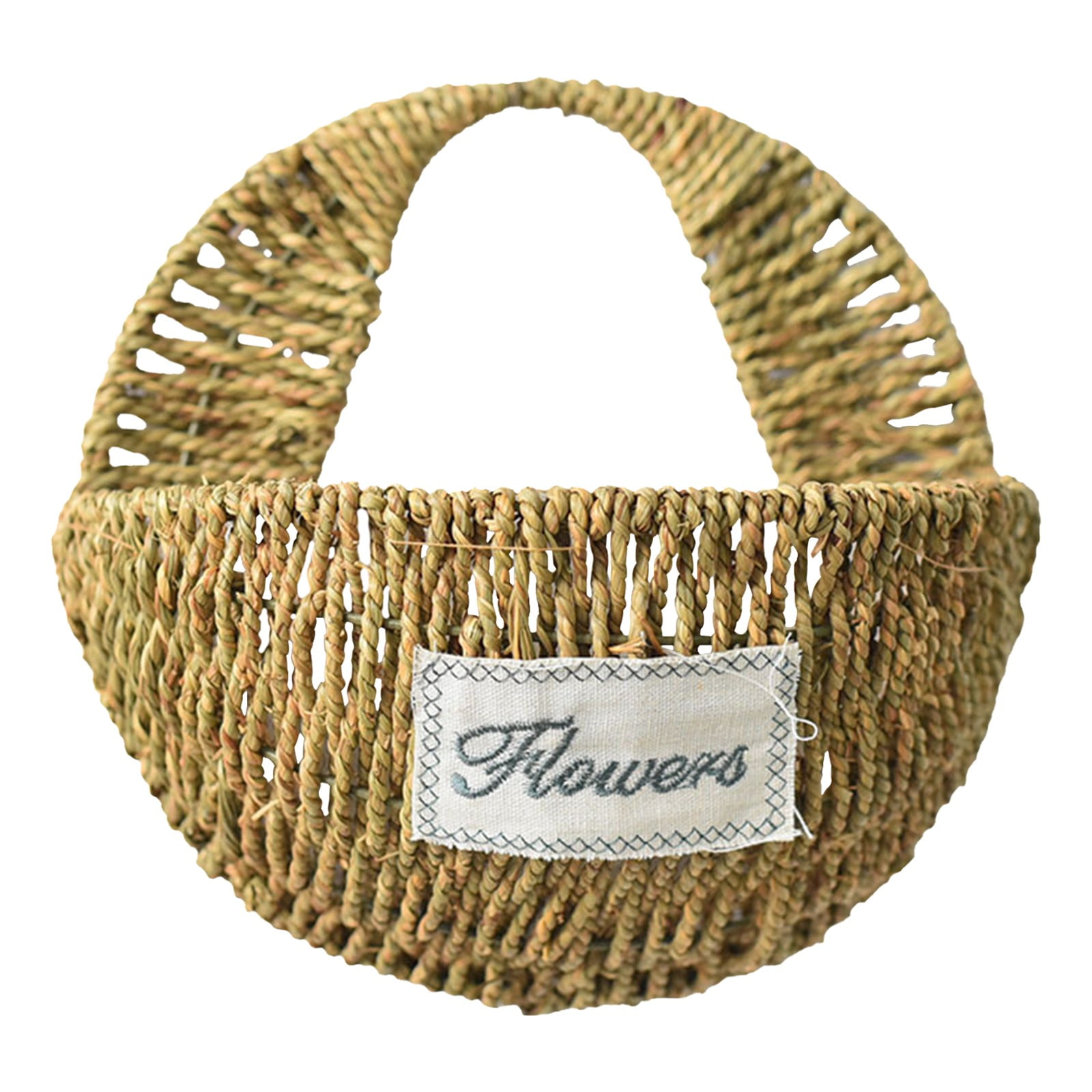 Hanging Wicker Basket for Plant Woven Hanging Flower Basket Hanging ...