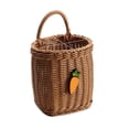 thumbnail image 1 of Hanging Wicker Rattan Basket, Hand-Woven Imitation Woven Storage Baskets, Boho Wall Hanging Storage Baskets for Kitchen Vegetable Fruit Storage, Home Restaurant Decor, 1 of 3