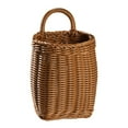 thumbnail image 1 of Hanging Wicker Rattan Basket, Hand-Woven Imitation Woven Storage Baskets, Boho Wall Hanging Storage Baskets for Kitchen Vegetable Fruit Storage, Home Restaurant Decor, 1 of 4