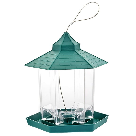 Hanging Wild Bird Feeder Waterproof Gazebo Outdoor Container With Hang Rope Feeding Bird Feeder Garden Decor Pet Supplies
