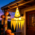 thumbnail image 1 of Hanging Witch Hat String Light - Light Up Waterproof Glowing Halloween Decor, Battery Operated LED Sawtooth Hat for Indoor Outdoor, Garden, Yard, 1 of 7