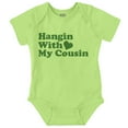 thumbnail image 1 of Hanging With Cousin Family Love Romper Boys or Girls Infant Baby Brisco Brands NB, 1 of 6