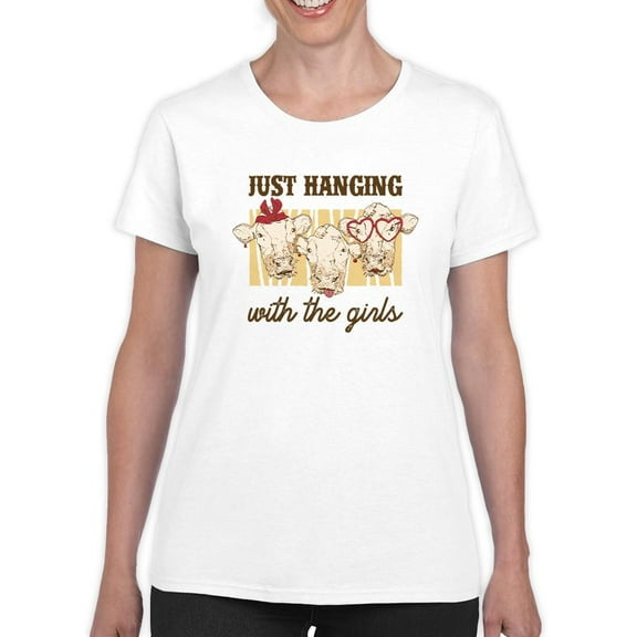 Hanging With The Girls T-Shirt Women -Smartprints Designs, Female 3X-Large