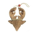thumbnail image 1 of Hanging Wood Reindeer Christmas Tree Ornament, Natural, 6-Inch, 1 of 1