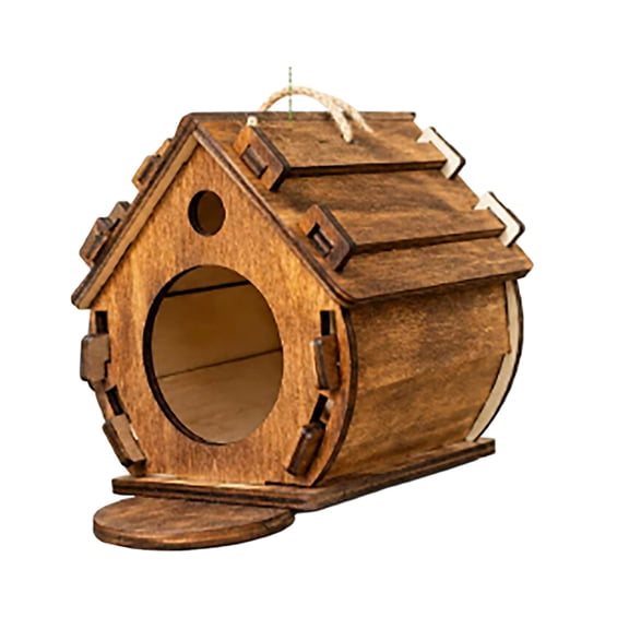 Hanging Wooden Bird With Outdoor Bird Natural Bird Shelter For Parrot Wild Bird Garden Gourds Dried for Birdhouse Pole Backyard for Adults to Build Swallow Baby Mesh Feeder Replacements Heated Bath