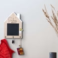 thumbnail image 1 of Hanging Wooden Board Key Holder with 3 Hooks Wooden Black Board for Entrance Hallway, 1 of 5