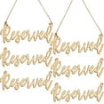 thumbnail image 1 of Hanging Wooden Reserved Sign Rustic Unfinished Wedding Reserved Seating Sign with Jute Hanging Rope Laser Cut for Important Events Church Pews Chair and Restaurant, 1 of 6