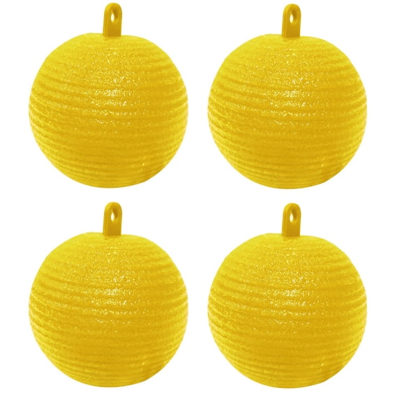 Hanging Yellow Ball Fruit Fly Trap, Sticky Glue Catcher for Flying Insects, 2 Pack