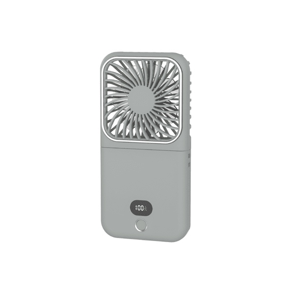 Hanging Neck Fan Folding Makeup Mirror Charger 3-in-1 Desktop Mobile Phone Stand Electric Fan,Ice Green