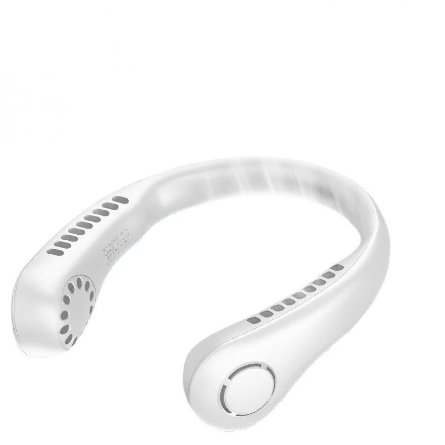 Ice porcelain cooling halter fan, portable rechargeable neck